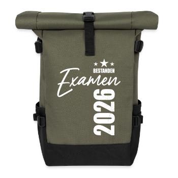 Exam passed in 2026 - exam - success - Roll Top Backpack - olive/black - Front