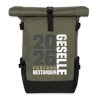 Journeyman graduation 2026 - Roll Top Backpack - olive/black - Front