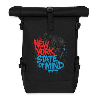 New York State of Mind – Graffiti Street Art Look - Roll Top Backpack - black - Front