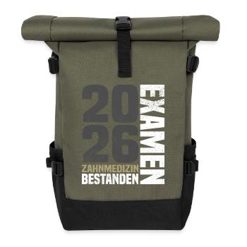 Examen de dentisterie 2026 - Sac à dos roll top - olive/noir - Devant