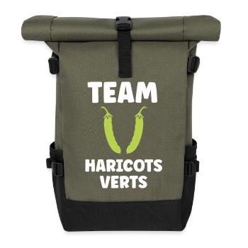 French bean - Roll Top Backpack - olive/black - Front