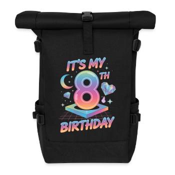 It's My 8th Birthday K-Pop Aesthetic - Rolltop Rucksack - Schwarz - Vorne