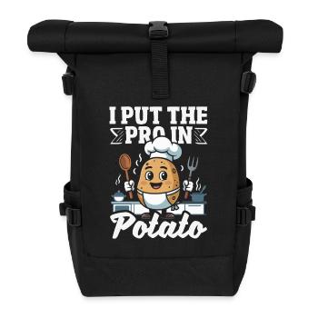 Taters Over Haters Kartoffel - Rolltop Rucksack - Schwarz - Vorne