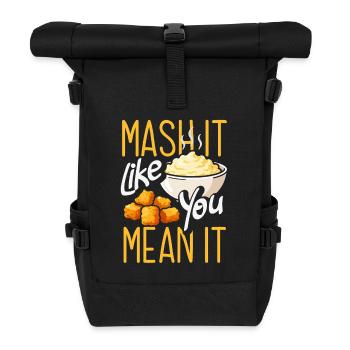 Taters Over Haters Kartoffel - Rolltop Rucksack - Schwarz - Vorne
