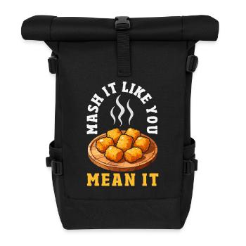 Taters Over Haters Kartoffel - Rolltop Rucksack - Schwarz - Vorne