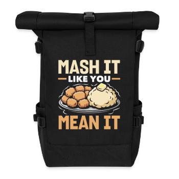 Taters Over Haters Kartoffel - Rolltop Rucksack - Schwarz - Vorne