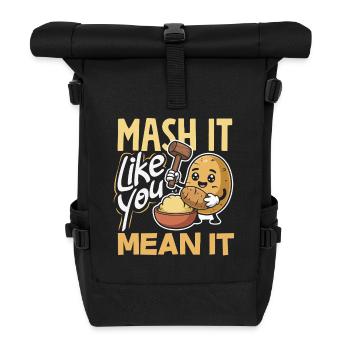 Taters Over Haters Kartoffel - Rolltop Rucksack - Schwarz - Vorne