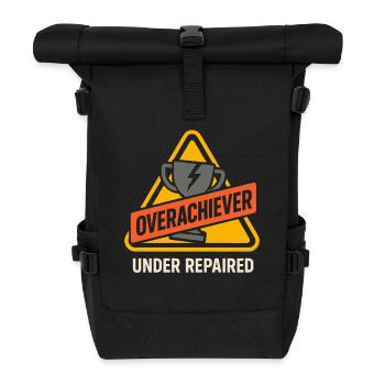 Hochbegabter Burnout-absolvent Mit Akademischem - Rolltop Rucksack - Schwarz - Vorne