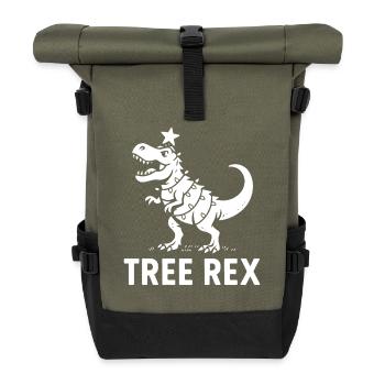 arbre rex dinosaure Noël Fun Vacances en famille - Sac à dos roll top - olive/noir - Devant
