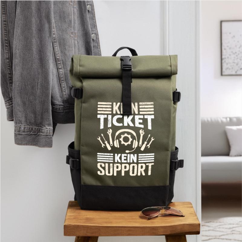 Nerd Computer PAS DE TICKET PAS DE SUPPORT DRÔLE Sac à dos roll top