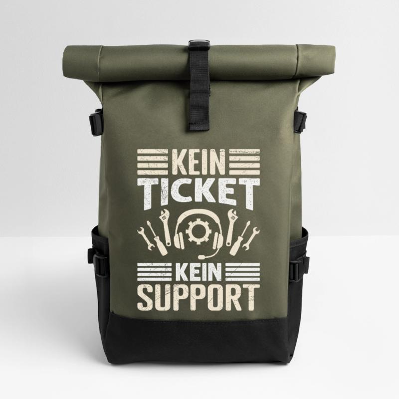 Nerd Computer PAS DE TICKET PAS DE SUPPORT DRÔLE Sac à dos roll top