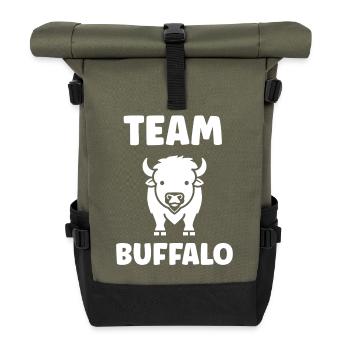 bison - Roll Top Backpack - olive/black - Front