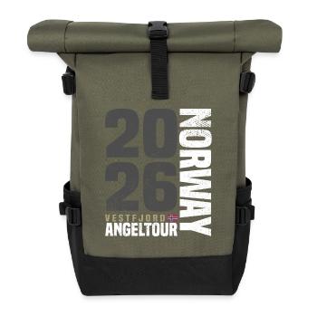 Voyage de pêche à Vestfjord en Norvège 2026 - Sac à dos roll top - olive/noir - Devant