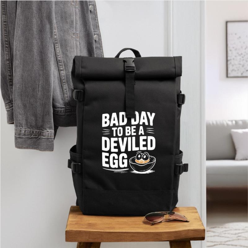 Bad Day to Be a Deviled Egg Roll Top Backpack