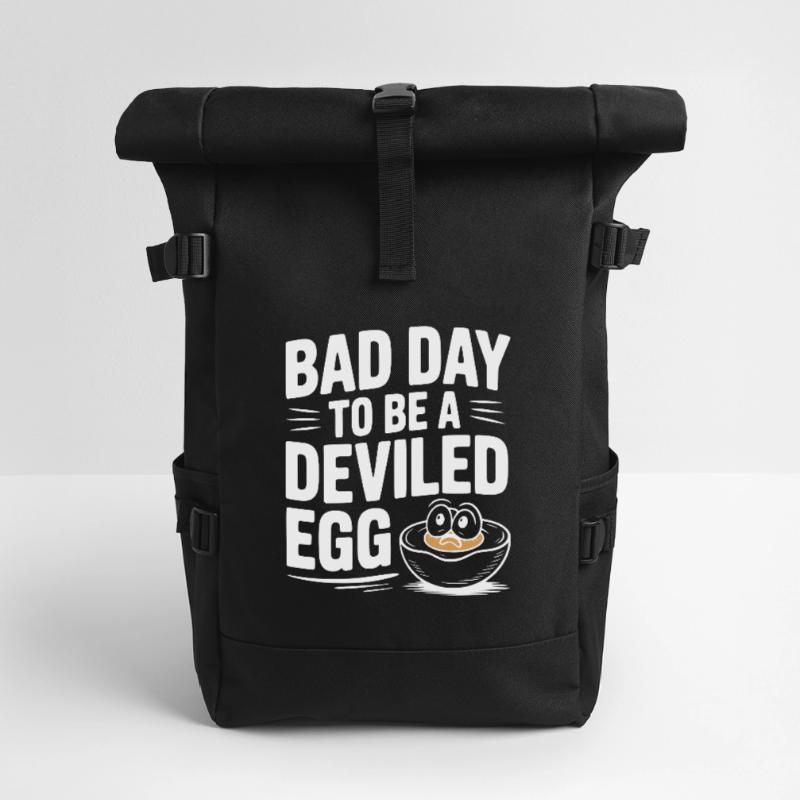 Bad Day to Be a Deviled Egg Roll Top Backpack