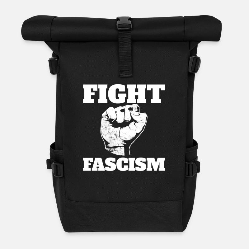 Lutte contre le fascisme Antifascisme - Sac à dos roll top - noir