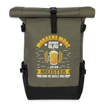Journeyman Skilled Worker Trainee Examination - Roll Top Backpack - olive/black - Front