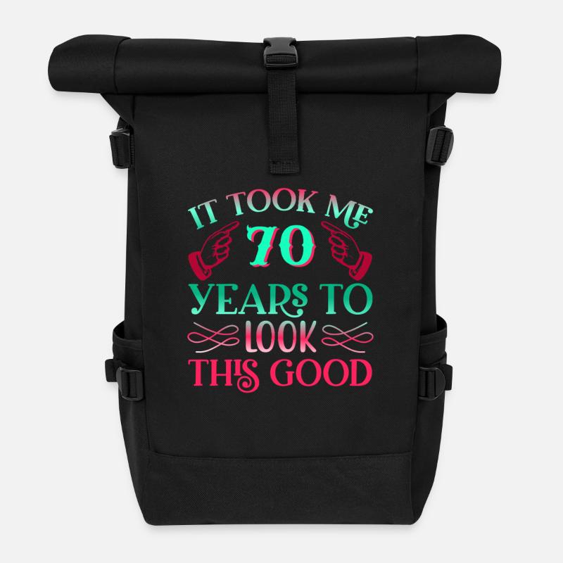 It took 70 years to look so good - Roll Top Backpack - black