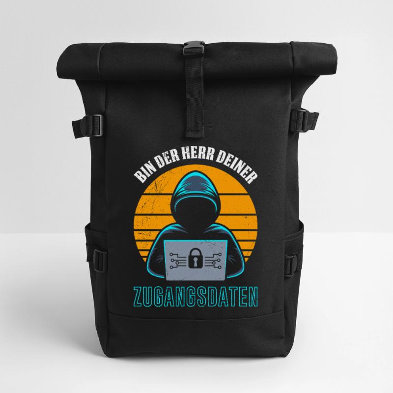 Science Coder BIN DER HERR DEINER ZUGANGSDATEN Rolltop Rucksack