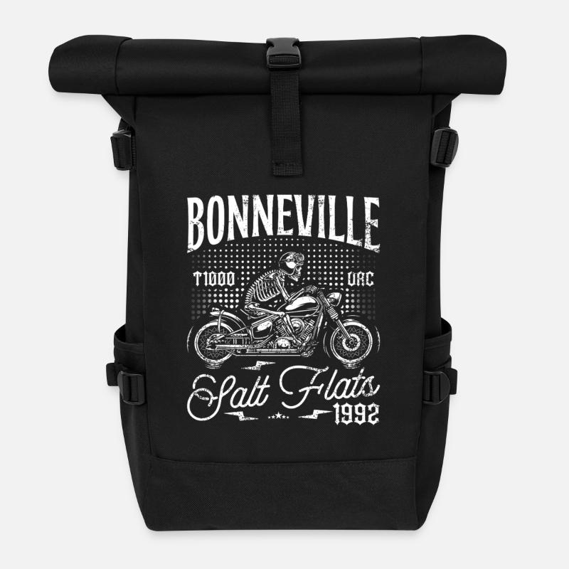 Bonneville Salt Flats Moto Anniversaire 1992 - Sac à dos roll top - noir