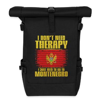 T-shirt de rêve de voyage Montenegro - Sac à dos roll top - noir - Devant