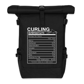 Faits nutritionnels sur le curling Joueur de curling drôle Desig - Sac à dos roll top - noir - Devant