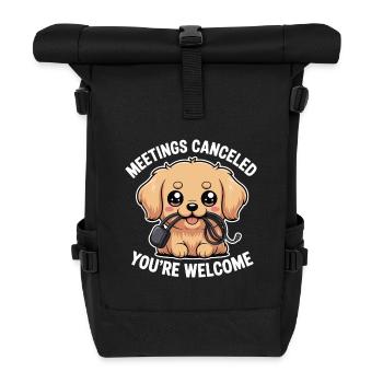 Niedlicher fauler Labradorwelpe für Lab Liebhaber - Rolltop Rucksack - Schwarz - Vorne
