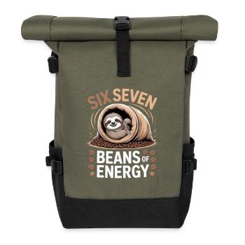 Six Seven Beans Energy - Sac à dos roll top - olive/noir - Devant
