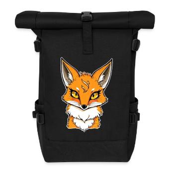Illustration de bande dessinée Fox Head - Sac à dos roll top - noir - Devant