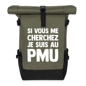 Humor PMU Funny Bar Bistrot Turfiste Turf Bet - Roll Top Backpack - olive/black - Front