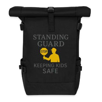 Sicherheitsteam Der Crossing Guard Gift - Rolltop Rucksack - Schwarz - Vorne