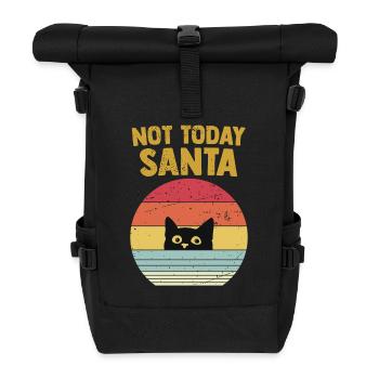 Es ist nicht heute Weihnachtsgeschenk Humor-Katze - Rolltop Rucksack - Schwarz - Vorne