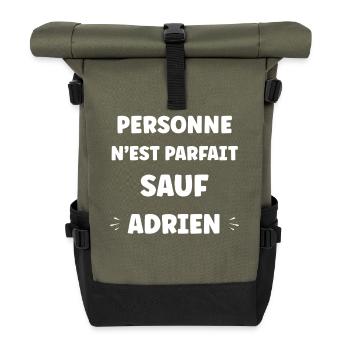 Adrien alone perfect - Roll Top Backpack - olive/black - Front