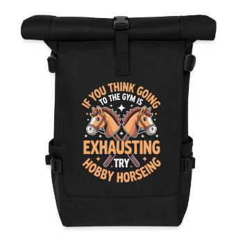 Hobby Horsing Steckenpferd - Rolltop Rucksack - Schwarz - Vorne