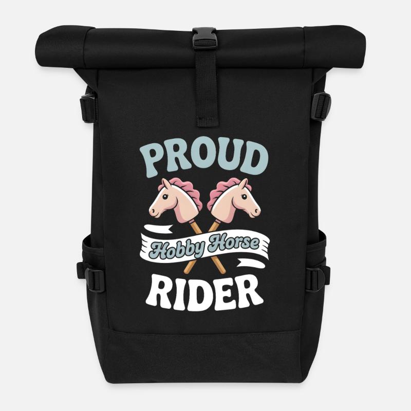 Hobby Horsing - Rolltop Rucksack - Schwarz
