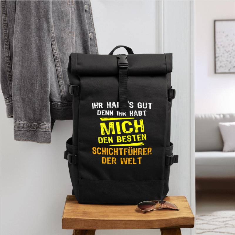 Shift Supervisor Gift Roll Top Backpack