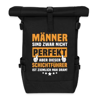 Funny Shift Leader Sayings - Roll Top Backpack - black - Front