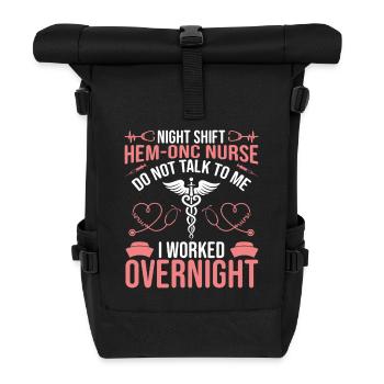  Hem/Onc Nurse Husband Hematology Nurse - Roll Top Backpack - black - Front
