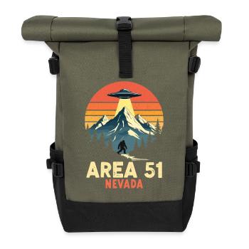 Zone 51 Nevada UFO rencontre Bigfoot - Sac à dos roll top - olive/noir - Devant