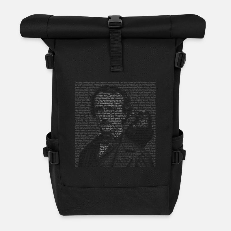Edgar Allan Poe Raven Gothic Book Lover Geschenk - Rolltop Rucksack - Schwarz