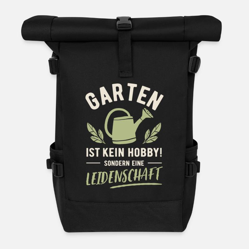 Garten | Kein Hobby sondern Leidenschaft - Rolltop Rucksack - Schwarz