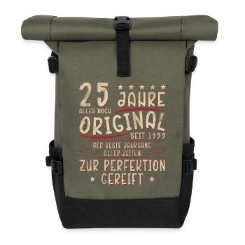 Original 25 years, since 1999 - Roll Top Backpack - olive/black - Front