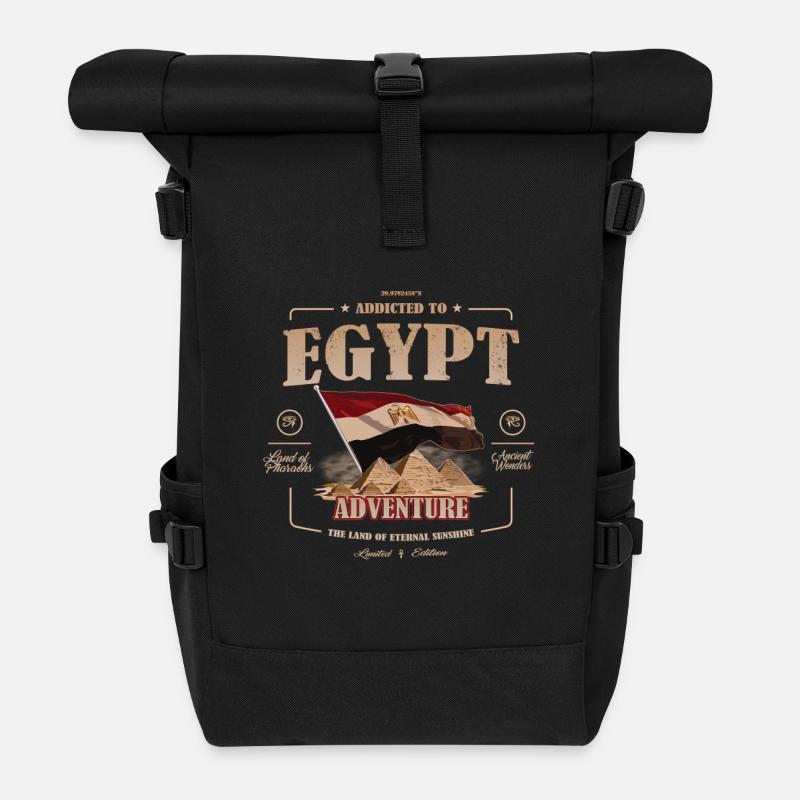 Ägypten, Land der Ewigen Sonne, Urlaub - Rolltop Rucksack - Schwarz