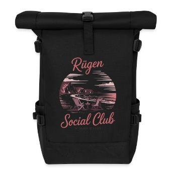 Rügen Baltic Sea Design Beach Holiday - Roll Top Backpack - black - Front