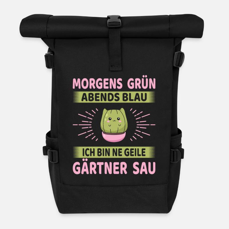 Gartenbau Gärtner Garten Gartenarbeit Sprüche - Rolltop Rucksack - Schwarz