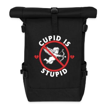 Amor ist dumm. Hass auf Valentinstag. Anti-Valenti - Rolltop Rucksack - Schwarz - Vorne
