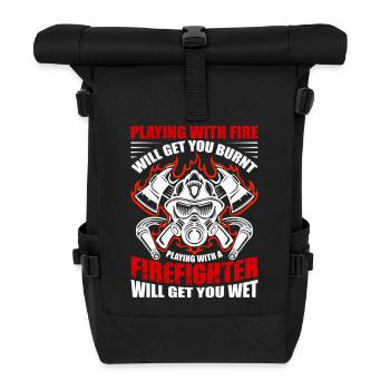 Fire brigade - Roll Top Backpack - black - Front