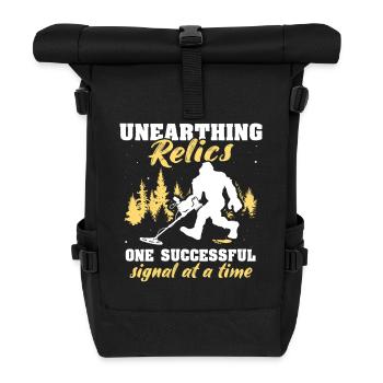 Dirt Fishing Big Foot - Rolltop Rucksack - Schwarz - Vorne