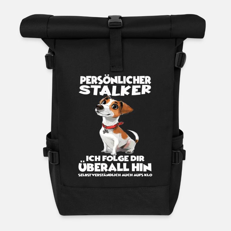 Jack Russell Terrier Hundebesitzer T Jack Russell  - Rolltop Rucksack - Schwarz