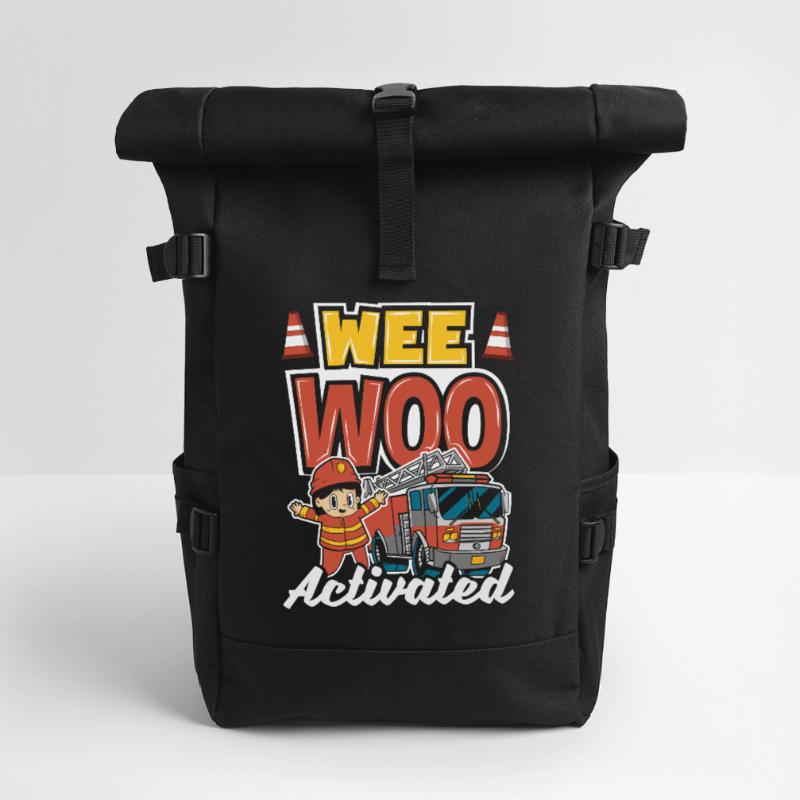 Wee Woo Squad Fire Tiny Firefighter Roll Top Backpack